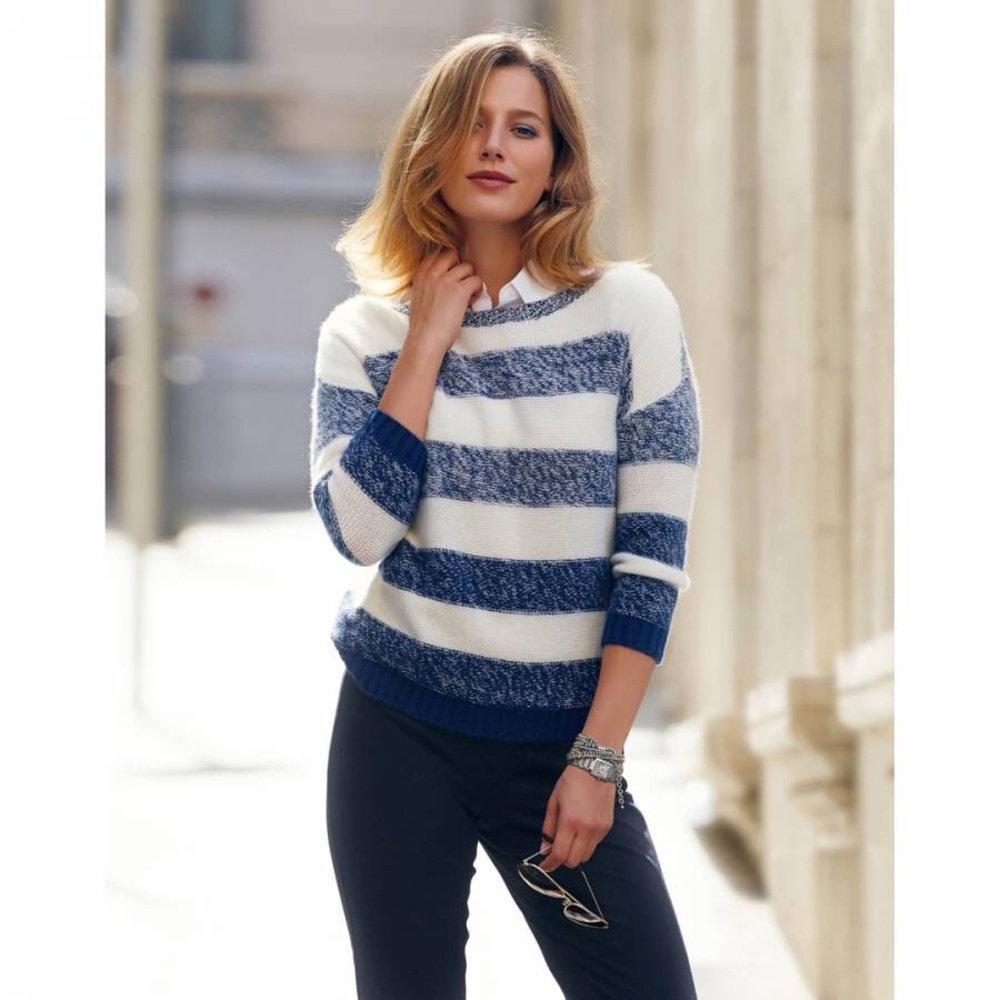 Pure Collection 100% cashmere striped sweater